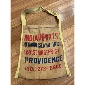Jute handmade burlap bag handbag with strap
